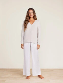 CozyChic Lite® V-Neck Seamed Pullover -Snuggle And Style 20211026 SS22 BDWCL20971 BDWES21032 00552