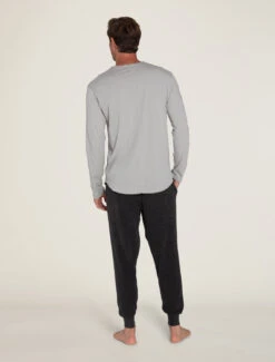 Malibu Collection® Men’s Long Sleeve Henley With Woven Detail -Snuggle And Style AlexFallPickup 267