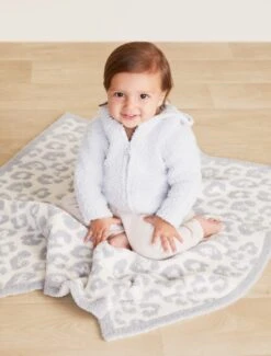 CozyChic® Barefoot In The Wild® Baby Blanket 11 CozyChic® Barefoot In The Wild® Baby Blanket -Snuggle And Style B683 CozyChicBITWBabyBlanket OceanCream 2590