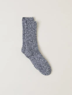 CozyChic® Heathered Men's Socks -Snuggle And Style B684 SLATEBLUE WHITE 2 W