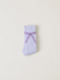 CozyChic® Youth Socks 11 CozyChic® Youth Socks -Snuggle And Style B814 LILAC WHITE 1 W