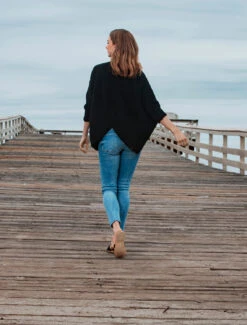 CozyChic® Shrug -Snuggle And Style B823HR BLACK 1