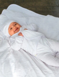 Barefoot Bundle® Infant 4-Piece Set -Snuggle And Style BDBBN1140 White web