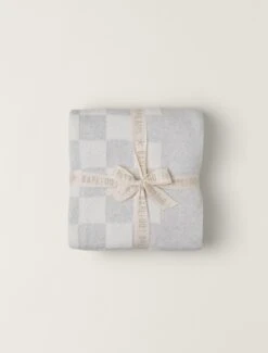 CozyChic® Cotton Checkered Throw 8 CozyChic® Cotton Checkered Throw -Snuggle And Style BDHNV22325 HeatherGreyCream 1 W