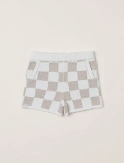Toddler CozyChic® Cotton Checkered Short 7 Toddler CozyChic® Cotton Checkered Short -Snuggle And Style BDKNV22511 Oatmeal Cream 1 W