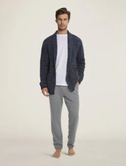 CozyChic® Men's Shawl Collar Cardigan -Snuggle And Style BDMCC1048 HR indigopacificblue 5 7e26962c 2cbb 42b5 98e0 0860334cb8e9