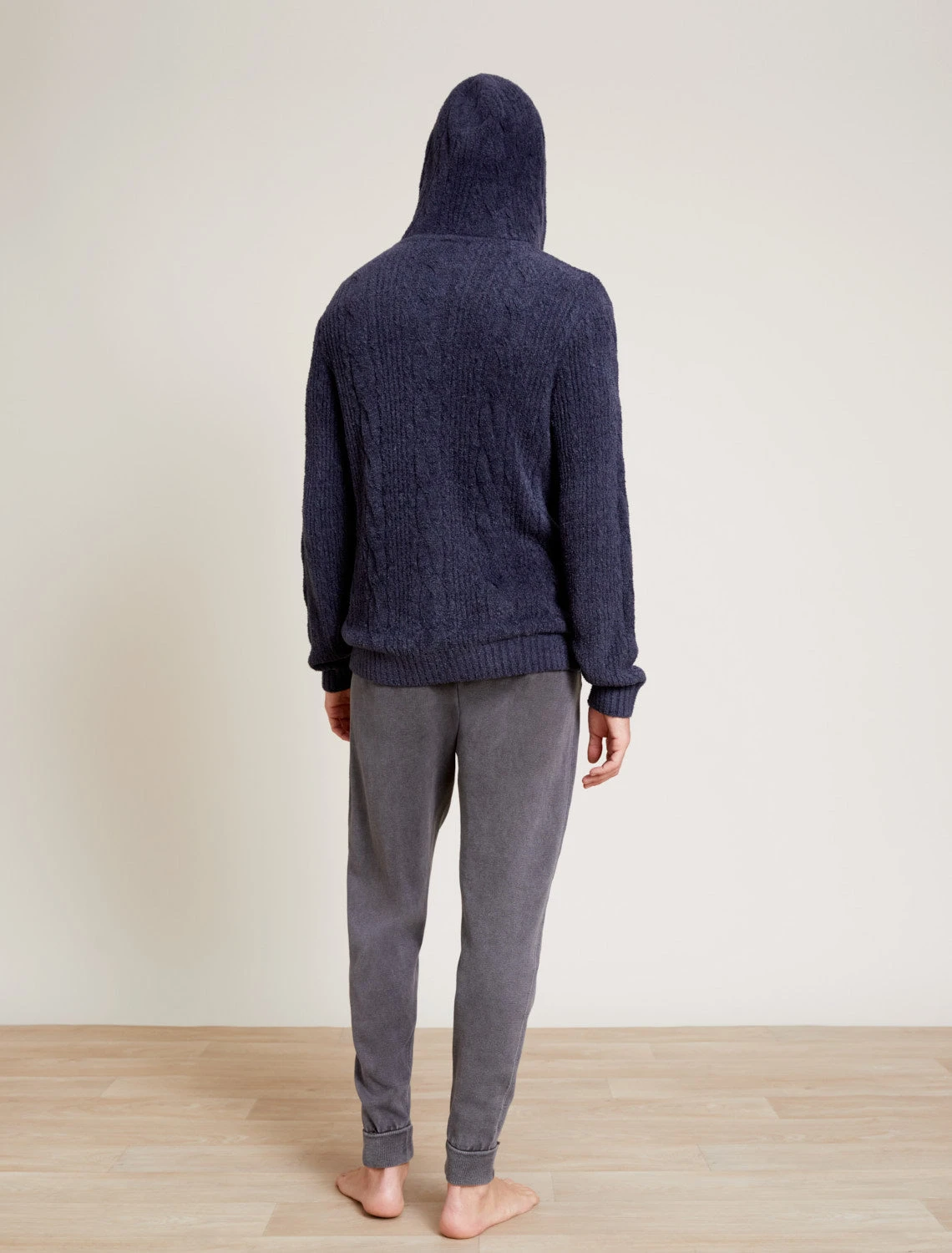 CozyChic Lite® Men’s Cable Hooded Henley 4 CozyChic Lite® Men’s Cable Hooded Henley - Image 4