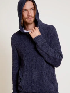 CozyChic Lite® Men’s Cable Hooded Henley 10 CozyChic Lite® Men’s Cable Hooded Henley -Snuggle And Style BDMCL21389 Indigo 2211