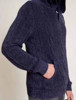CozyChic Lite® Men’s Cable Hooded Henley 11 CozyChic Lite® Men’s Cable Hooded Henley -Snuggle And Style BDMCL21389 Indigo 2215