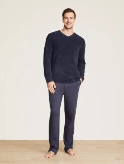 CozyChic Lite® Men's Relaxed V-Neck Pullover -Snuggle And Style BDMCL22062 Tidewater 0336copy