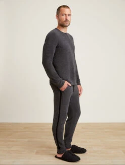 CozyChic Ultra Lite® Men's Striped Jogger -Snuggle And Style BDMCU20911W carbon 2