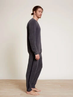 CozyChic Ultra Lite® Men’s Henley -Snuggle And Style BDMCU20911 Carbon Black 1913