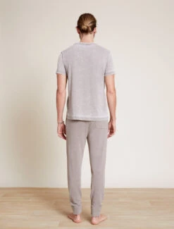 CozyChic Ultra Lite® Men's Striped Jogger -Snuggle And Style BDMCU20911 Nickle Carbon 1836