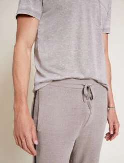 CozyChic Ultra Lite® Men's Striped Jogger -Snuggle And Style BDMCU20911 Nickle Carbon 1841