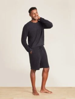 CozyChic Ultra Lite® Men’s Lounge Shorts -Snuggle And Style BDMCU21081 CCULMensLoungeShorts Black 0666