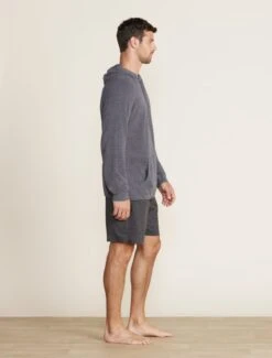 CozyChic Ultra Lite® Men's Rolled Edge Hoodie -Snuggle And Style BDMCU22330 coal 008