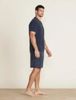 CozyChic Ultra Lite® Men's Short Sleeve Polo -Snuggle And Style BDMCU22416 BDMCL22333 indigo 007 25da2fbe 89fa 41a7 a554 49c570de653d