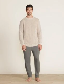 Men's Sunbleached Ribbed Pullover -Snuggle And Style BDMES22397 stone 007