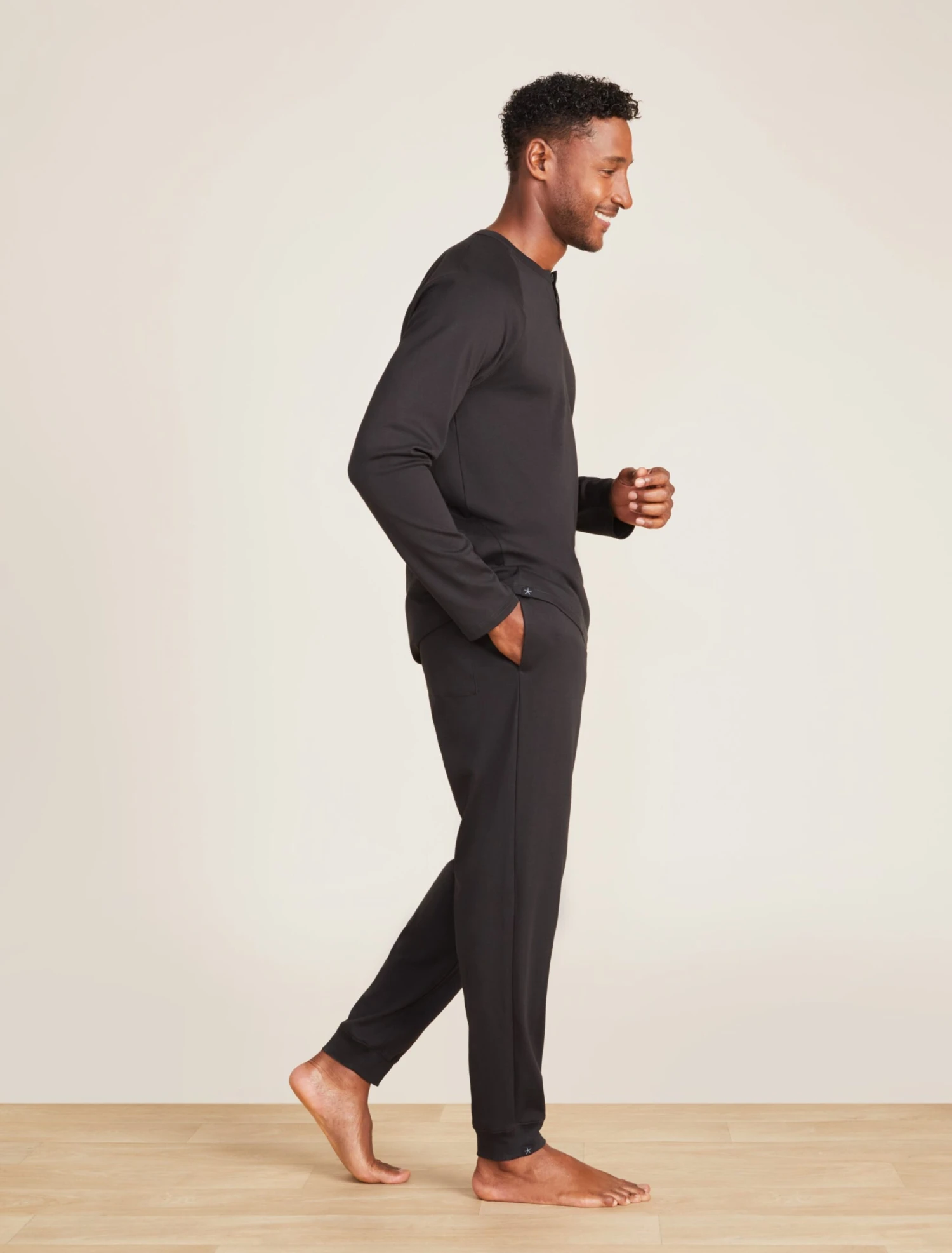 Malibu Collection® Men's Pima Jersey Long Sleeve Henley 2 Malibu Collection® Men's Pima Jersey Long Sleeve Henley - Image 2