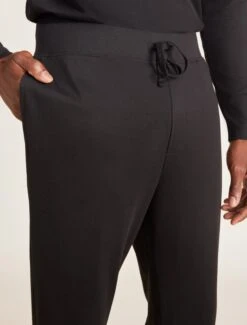 Malibu Collection® Men's Pima Jersey Jogger -Snuggle And Style BDMMC21337 Black 0066