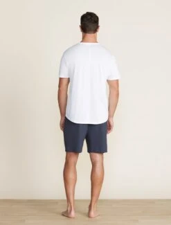 Malibu Collection® Men's Washed Jersey Short Sleeve -Snuggle And Style BDMMC21585 indigo BDMMC22556 white 011