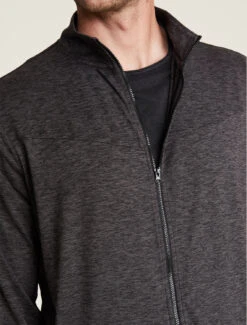 Malibu Collection® Butterchic Knit® Men's Heavy Zip Up -Snuggle And Style BDMMC21646 He Carbon 1553copy