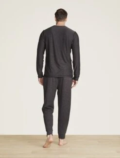 Malibu Collection® Men's Butterchic Knit® Light Long Sleeve Tee -Snuggle And Style BDMMC21992 He Carbon 1599copycopy