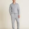 Malibu Collection® Men's French Terry Jogger With Woven Placket