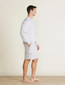 Malibu Collection® Men's Brushed Fleece Cargo Short -Snuggle And Style BDMMC22347 SILVER BDMMC22348 0736