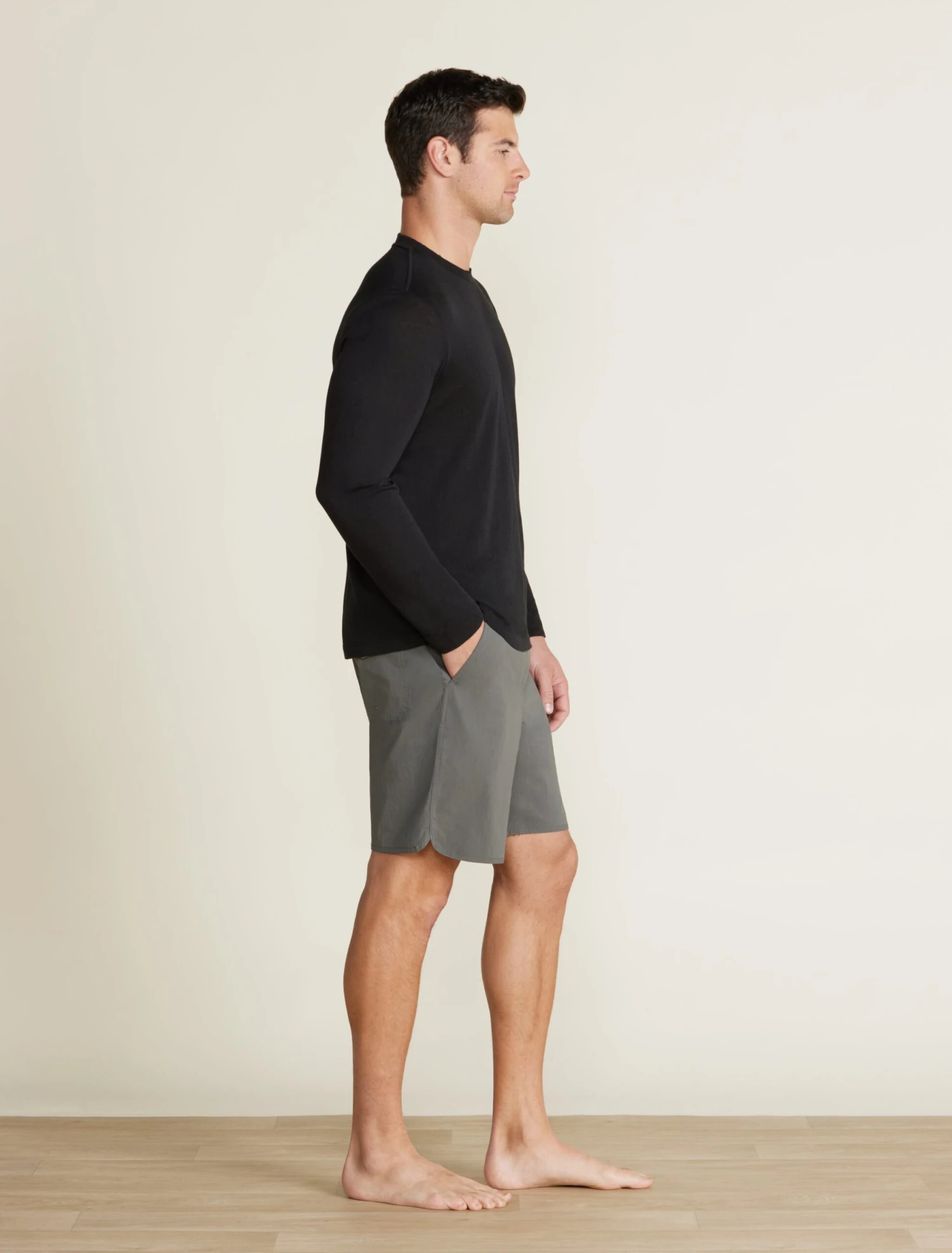 Malibu Collection® Men's Slub Burnout Cut Neck Long Sleeve Tee 2 Malibu Collection® Men's Slub Burnout Cut Neck Long Sleeve Tee - Image 2