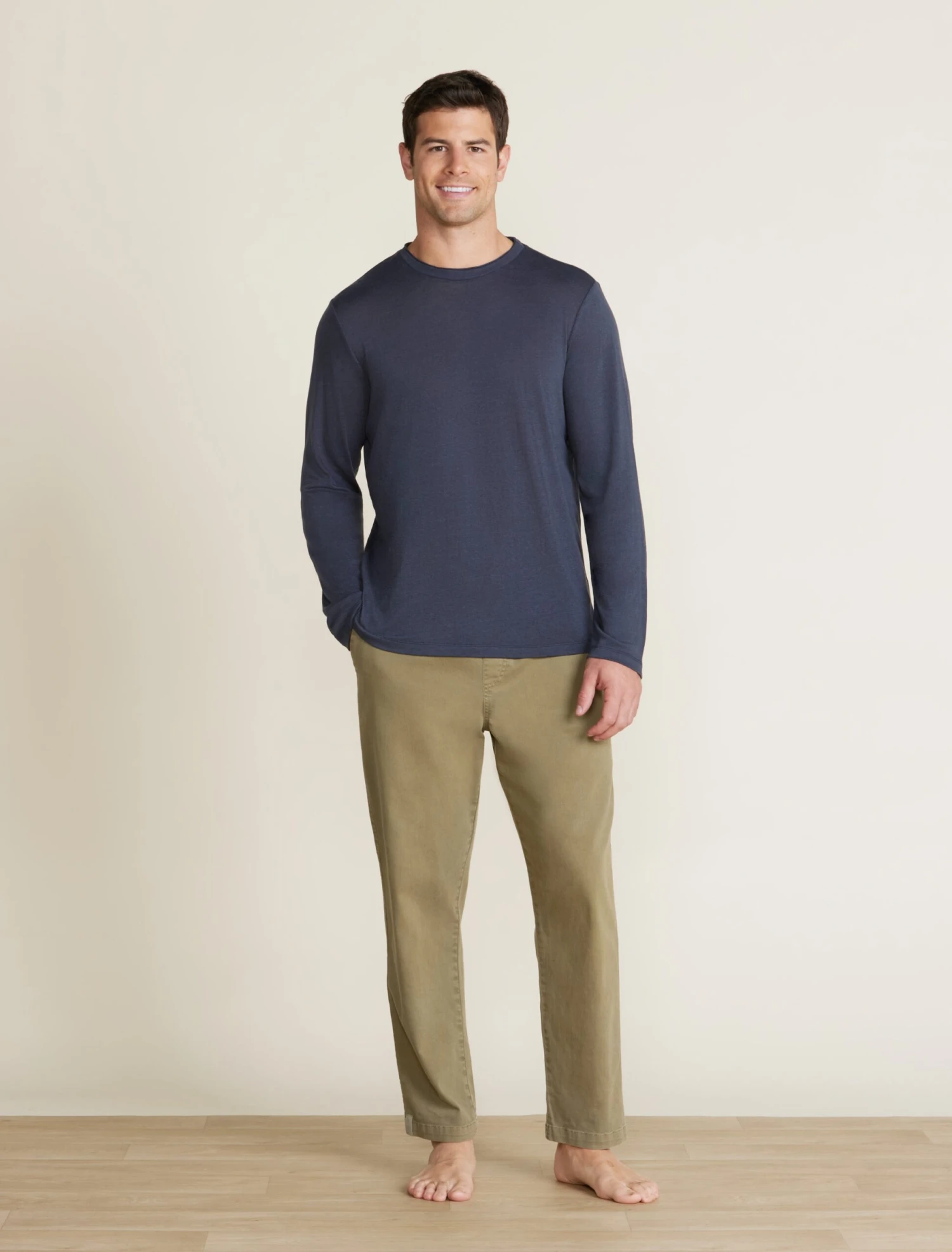 Malibu Collection® Men's Slub Burnout Cut Neck Long Sleeve Tee 5 Malibu Collection® Men's Slub Burnout Cut Neck Long Sleeve Tee - Image 5