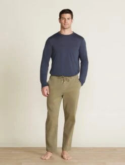Malibu Collection® Men's Woven Twill Relaxed Pant -Snuggle And Style BDMMC22493 MILITARY BDMMC22486 INDIGO 0493
