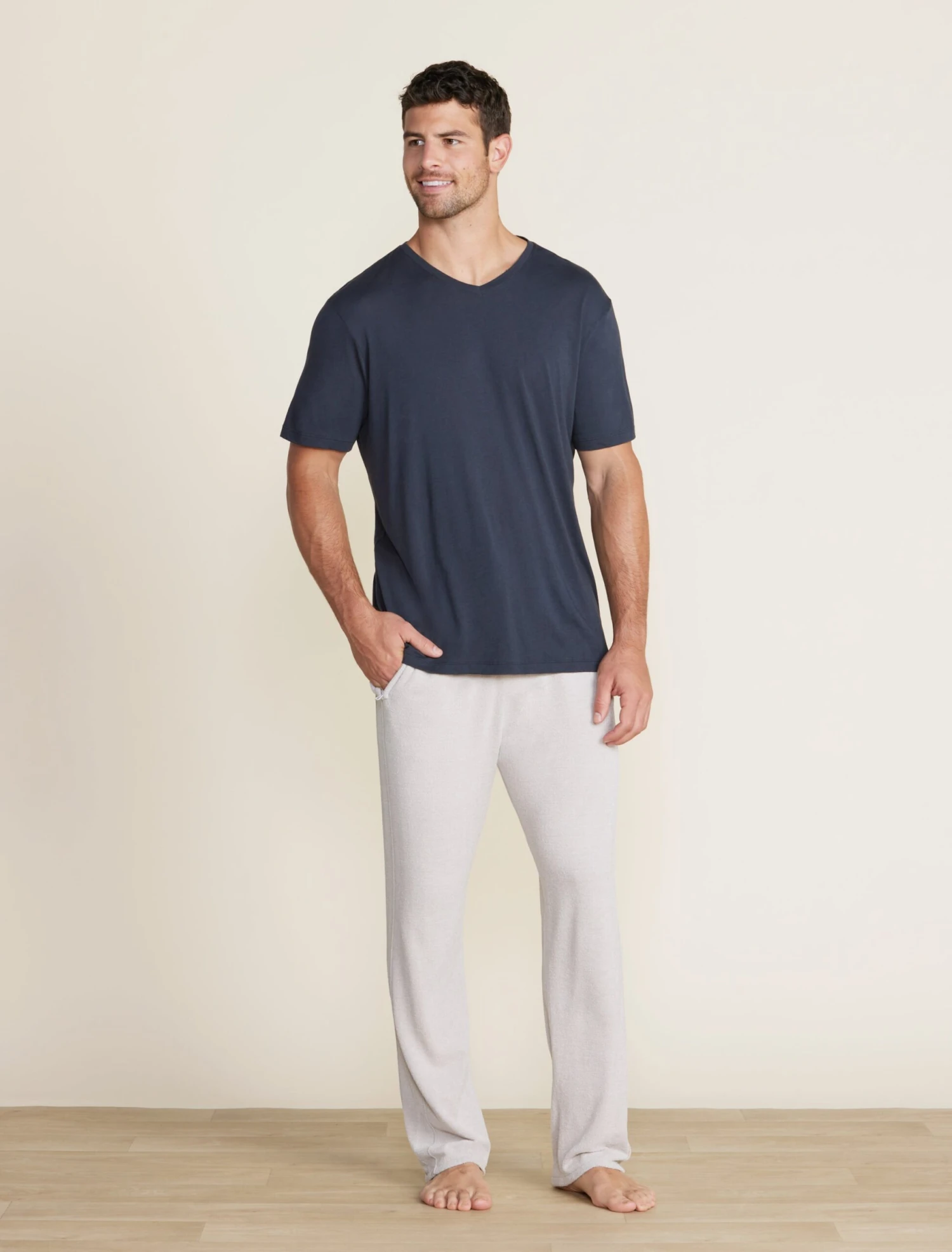 Malibu Collection® Men's Cotton Modal V-Neck Basic Tee 5 Malibu Collection® Men's Cotton Modal V-Neck Basic Tee - Image 5