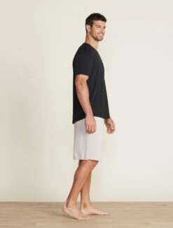 Malibu Collection® Men's Washed Jersey Short Sleeve -Snuggle And Style BDMMC22556 black BDMCL22333 stone 007