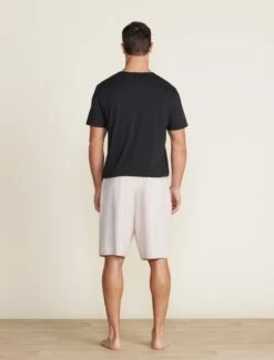 CozyChic Lite® Men's Rolled Edge Shorts -Snuggle And Style BDMMC22556 black BDMCL22333 stone 028