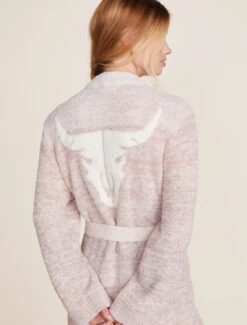 CozyChic® Longhorn Skull Robe -Snuggle And Style BDWCC2149 Cream Multi 2878