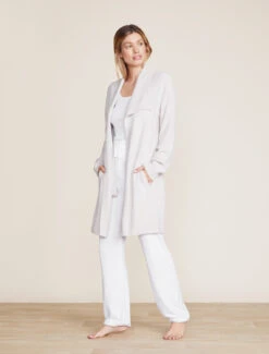 CozyChic Lite® Ribbed Drape Cardigan -Snuggle And Style BDWCL22087 Almond 1552