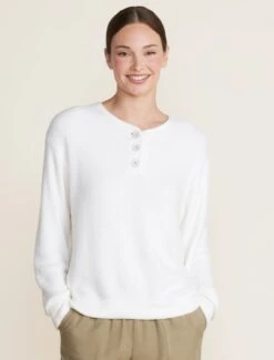 CozyChic Lite® Henley -Snuggle And Style BDWCL22238 pearl 875