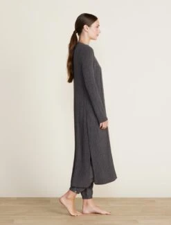 CozyChic Lite® Pointelle Long Cardi 8 CozyChic Lite® Pointelle Long Cardi -Snuggle And Style BDWCL22433 carbon 759