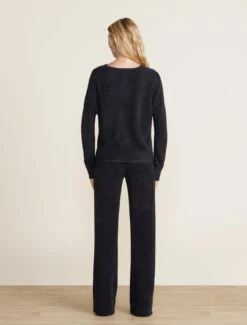 CozyChic Lite® Diamond Pointelle Pullover -Snuggle And Style BDWCL22505 black 1671