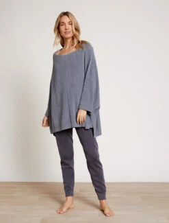 CozyChic Ultra Lite® Dolman Top -Snuggle And Style BDWCU21258 SteelBlue 0707
