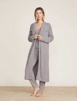CozyChic Ultra Lite® Wide Collar Long Cardigan 9 CozyChic Ultra Lite® Wide Collar Long Cardigan -Snuggle And Style BDWCU22050 Pewter 1074