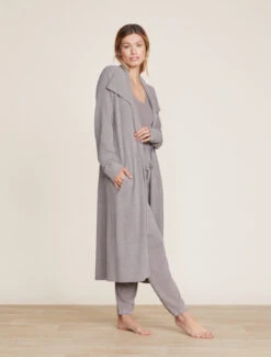 CozyChic Ultra Lite® Wide Collar Long Cardigan 10 CozyChic Ultra Lite® Wide Collar Long Cardigan -Snuggle And Style BDWCU22050 Pewter 1101