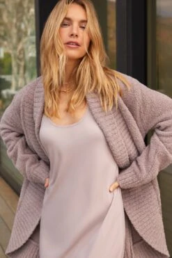 CozyChic® Chenille Shawl Cardi -Snuggle And Style BDWES21243 3692 V1