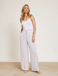 Washed Satin Paperbag Pant