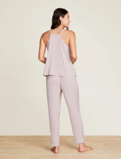 Washed Satin Tank And Pant Set 8 Washed Satin Tank And Pant Set -Snuggle And Style BDWES21606 Feather 1202