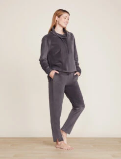 LuxeChic® Skinny Pant With Zippers -Snuggle And Style BDWLC21222 Carbon 1079