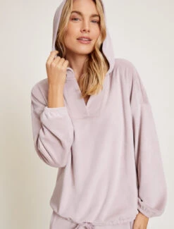 LuxeChic® Hoodie -Snuggle And Style BDWLC21499 FadedRose 5432