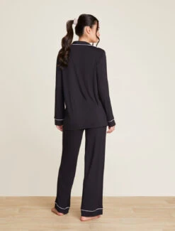 Luxe Milk Jersey® Piped Pajama Set -Snuggle And Style BDWLM0186 BlackPearl 1905