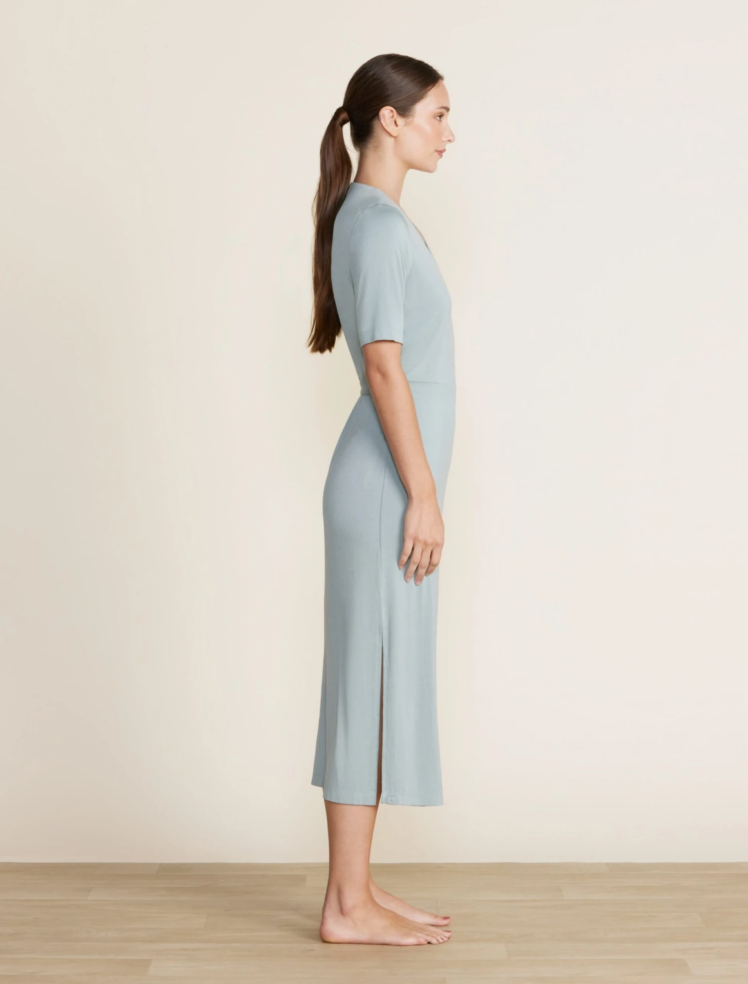 Luxe Milk Jersey® 3/4 Sleeve Wrap Dress 2 Luxe Milk Jersey® 3/4 Sleeve Wrap Dress - Image 2